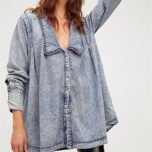 Free People Charlie Denim Buttondown